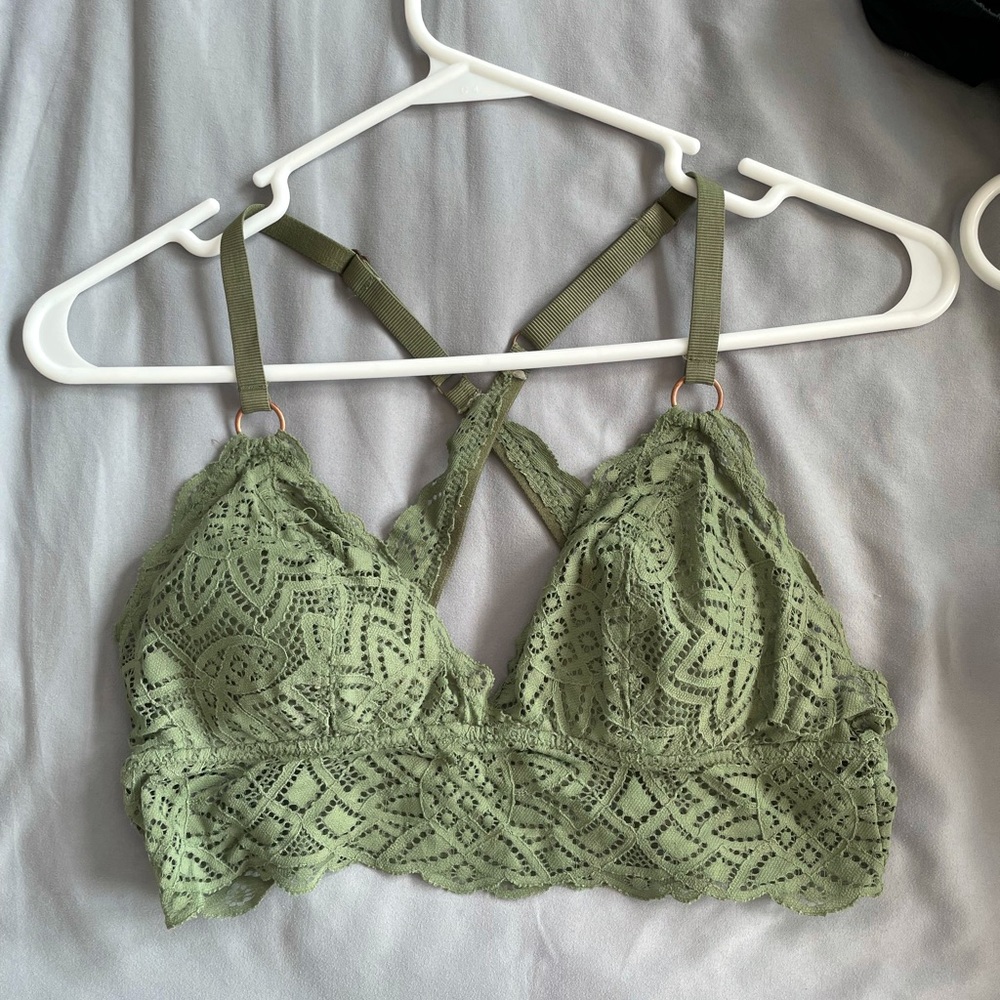 green bralette